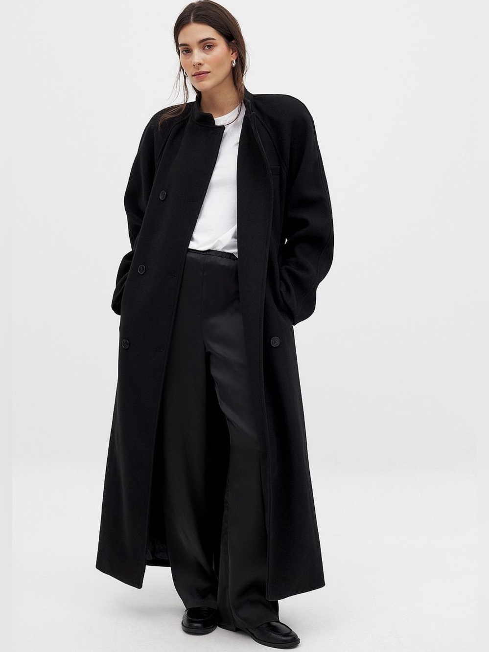 NA-KD×Claire Rose Long Shoulder Pads Coat